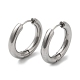 Rack Plating Brass Huggie Hoop Earrings for Women(EJEW-D059-13B-P)-1