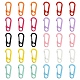 30Pcs 10 Colors Spray Painted Alloy Spring Gate Rings(KEYC-CJ0001-03)-7