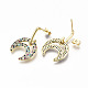 Brass Micro Pave Cubic Zirconia Dangle Stud Earrings(EJEW-S208-133A-NF)-3