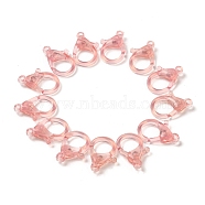 Transparent Plastic Lobster CLaw Clasps, Thistle, 26x19x6mm, Hole: 2mm(KY-H005-A08)