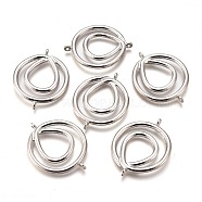 Alloy Links, Lead Free & Cadmium Free, Ring, Platinum, 44x35x3mm, Hole: 2mm(PALLOY-F277-23P-RS)