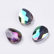 Imitation Austrian Crystal Beads, Grade AAA, Faceted, teardrop, Colorful, 12x9x3.5mm, Hole: 0.9~1mm(SWAR-F059-12x10mm-31)