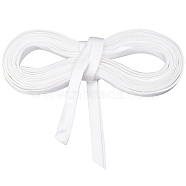 1Pc Polyester Grosgrain Ribbons, for Wedding Dress Zipper Replacements, White, 3/4 inch(18mm), 6m/pc(OCOR-BC0001-91)