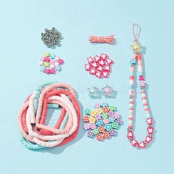 DIY Stretch Bracelet Making Kit, Including Star & Butterfly Acrylic & Polymer Clay Disc Beads, Nylon Thread, Mixed Color, 1511~1611Pcs/bag(DIY-FS0003-90)