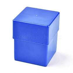 Plastic Storage Containers Box Case, with Lids, for Small Items and Other Craft Projects, Square, Blue, 5.95x5.95x7.25cm(CON-XCP0004-41-B)