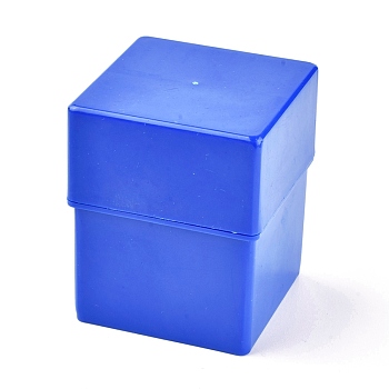 Plastic Storage Containers Box Case, with Lids, for Small Items and Other Craft Projects, Square, Blue, 5.95x5.95x7.25cm