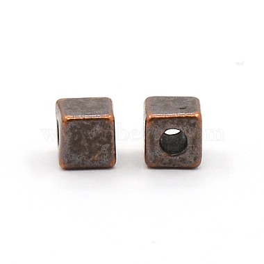 Tibetan Style Alloy Cube Spacer Beads(TIBEB-X0011-NR)-2