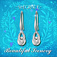 SHEGRACE Brass Platinum Plated Dangle Earrings(JE99B)-4