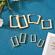 Pandahall 8Pcs 4 Size Brass Rectangle Hoop Earrings for Women(EJEW-TA0001-12)-5