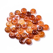 Natural Banded Agate European Beads, Large Hole Beads, Rondelle, 12x6mm, Hole: 5mm(G-G740-12x6mm-29)