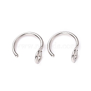316 Stainless Steel Hoop Nose Rings, Piercing Body Jewelry for Men Women, Stainless Steel Color, 21 Gauge, 8x7.5x0.7mm, Pin: 0.7mm, Hole: 1.7mm(AJEW-G037-01B-P)
