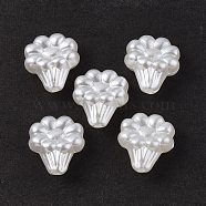 ABS Imitation Pearl Beads, Morning Glory Flower, White, 12.5x11x6mm, Hole: 1.5mm, about 1394pcs/500g(OACR-P007-61)