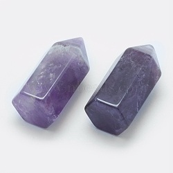 Natural Amethyst Pointed Beads, Undrilled/No Hole Beads, Bullet, 33~35x16~17x14.5~15mm(X-G-G760-K06)