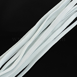 Elastic Cord, with Fibre Outside and Rubber Inside, White, 5mm, about 109.36 yards(100m)/bundle(EC-R003-0.5cm-06)
