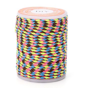 4-Ply Polycotton Cord Metallic Cord, Handmade Macrame Cotton Rope, for String Wall Hangings Plant Hanger, DIY Craft String Knitting, Colorful, 1.5mm, about 4.3 yards(4m)/roll
