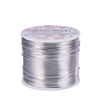 Round Aluminum Wire, Gainsboro, 17 Gauge, 1.2mm, about 380.57 Feet(116m)/roll