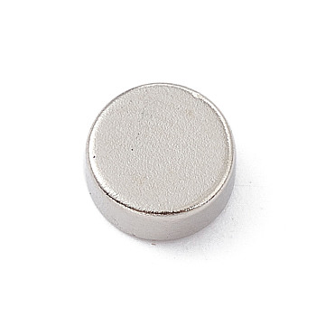 Flat Round Refrigerator Magnets, Office Magnets, Whiteboard Magnets, Durable Mini Magnets, Platinum, 6x2.5mm