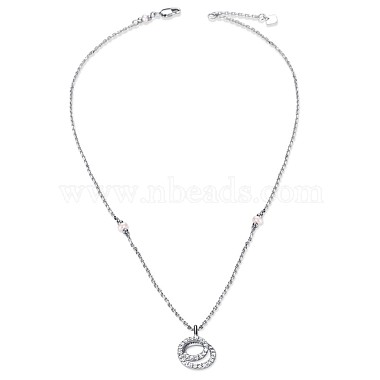 TINYSAND 925 Sterling Silver Cubic Zirconia Ring Pendant Necklaces(TS-N318-S)-2