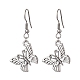 Alloy Butterfly Dangle Earrings with 304 Stainless Steel Pins for Women(EJEW-JE05511)-2