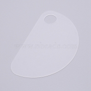 Acrylic Color Palette, Painting Supplies, Half Round, White, 100x160x2mm, Hole: 26mm(AJEW-WH0152-42)