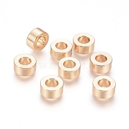 Brass Beads, Long-Lasting Plated, Column, Golden, Hole: 4mm, 8x4mm(KK-G383-01G-03)