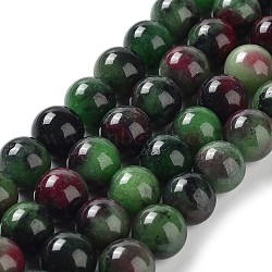 Dyed Natural Malaysia Jade Beads Strands, Round, Dark Green, 10mm, Hole: 1.2mm, about 19pcs/strand, 7.09 inch(18cm)(G-G021-02C-06)