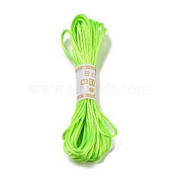Polyester Embroidery Floss, Cross Stitch Threads, Lime, 2mm, 10m/bundle(OCOR-C005-B21)