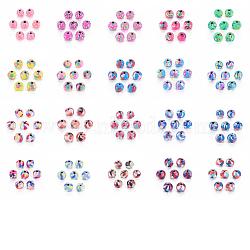200Pcs 20 Colors Handmade Polymer Clay Beads, for DIY Jewelry Crafts Supplies, Round, Mixed Color, 8~9x8mm, Hole: 1.8mm, 10pcs/color(CLAY-SZ0001-96)