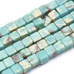 Natural Imperial Jasper Beads Strands, Cube, 2x2x2mm, Hole: 0.5mm, about 184pcs/strand, 15.35inches(39cm)(G-A177-03-02)