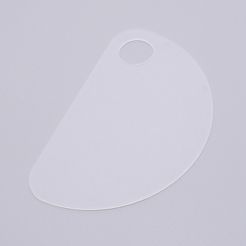 Acrylic Color Palette, Painting Supplies, Half Round, White, 100x160x2mm, Hole: 26mm