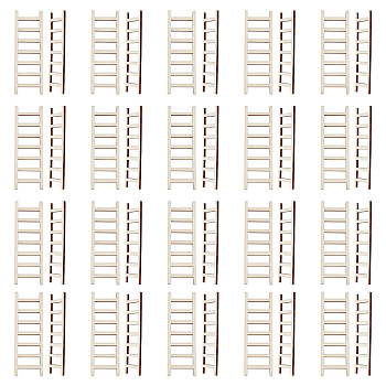 Miniature Unfinished Wood Ladder, for Kid Painting Craft, Dollhouse Accessories, Beige, 89.5x29.5x2mm, 40pcs/bag