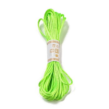 Polyester Embroidery Floss, Cross Stitch Threads, Lime, 2mm, 10m/bundle