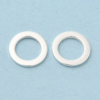 Brass Linking Rings, Cadmium Free & Lead Free, Round Ring, 925 Sterling Silver Plated, 10x1mm, Inner Diameter: 6.7mm