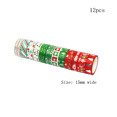 クリスマスのテーマDIYスクラップブック装飾粘着テープ(DIY-CJC0001-12)-2