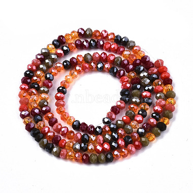 Electroplate Mixed Color Glass Beads Strands(GLAA-T006-07-B01)-2