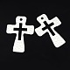 Hammered Cross Alloy Pendants(PALLOY-D071-MS)-1