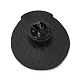 Broche esmaltado de aleación de gato negro con cuenco(JEWB-E022-04EB-01)-2