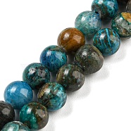 Natural Chrysocolla Beads Strands, Round, 10mm, Hole: 0.9mm, about 38~40pcs/strand, 15.47''~15.87''(39.3~40.3cm)(G-P503-10MM-05)