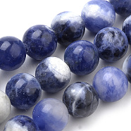 Natural South Africa Sodalite Beads Strands, Round, 8mm, Hole: 1mm, about 45~50pcs/strand, 15.7 inch(X-G-S259-35-8mm)