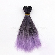 High Temperature Fiber Long Straight Ombre Hairstyle Doll Wig Hair, for DIY Girl BJD Makings Accessories, Indigo, 5.91 inch(15cm)(DOLL-PW0001-029-22)