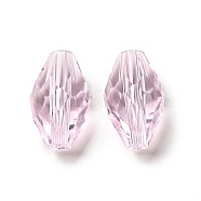 Imitation Austrian Crystal Beads, Grade AAA, Faceted, Bicone, Pink, 6x9.5mm, Hole: 0.7~0.9mm(SWAR-F054-9x6mm-03)