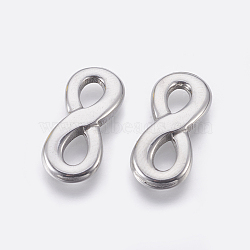 304 Stainless Steel Cabochons, Infinity, Stainless Steel Color, 19.5x8.5x2.5mm(STAS-E444-31)