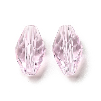 Imitation Austrian Crystal Beads, Grade AAA, Faceted, Bicone, Pink, 6x9.5mm, Hole: 0.7~0.9mm