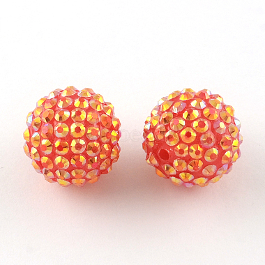 Perles de strass en résine de couleur AB(X-RESI-S315-12x14-M)-2