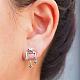 Alloy Frog Front Back Stud Earrings for Men Women(EJEW-H088-01AS)-4