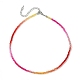 Faceted Rondelle Glass Beaded Necklace for Women(NJEW-M208-01M)-3