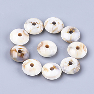 Acrylic Beads, Imitation Gemstone Style, Rondelle, Linen, 14x6mm, Hole: 2.5mm, about 800pcs/500g(OACR-T008-10B)