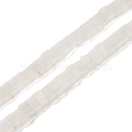 Natural White Jade Beads Strands, 2-Hole, Rectangle, 2.5~3x5x2.5mm, Hole: 0.8mm, about 138~140pcs/strand, 15.28''~15.31''(38.8~38.9cm)(G-Z045-A06-01)