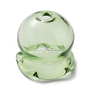 Jellyfish Glass Bead Cone, for Wind Chimes Making, Light Green, 16x15x15.5mm, Hole: 2.3mm(GLAA-M046-01C)