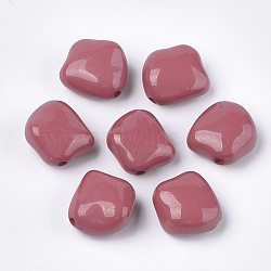 Acrylic Beads, Nuggets, Pale Violet Red, 23.5x23x12.5mm, Hole: 2.5mm, about 125pcs/500g(OACR-S029-058K)